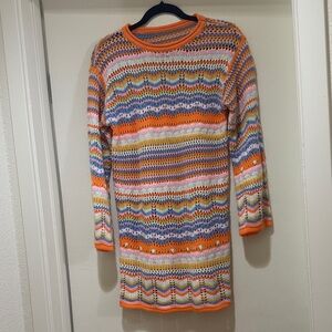 Colorful Striped Knit Dress